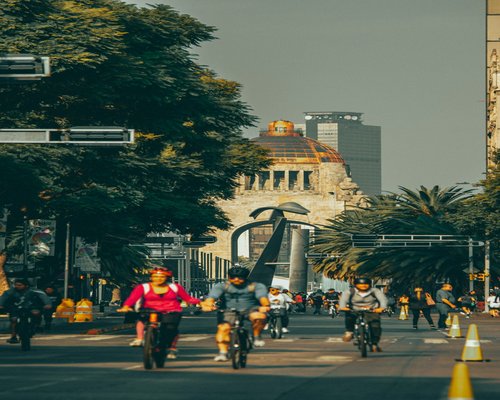 urban walking route with trees in a Mexican city
